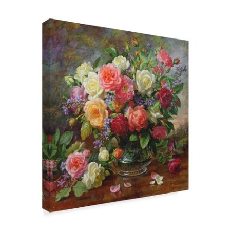 Trademark Fine Art Albert Williams 'Roses - The Perfection of Summer' Canvas Art, 14x14 BL01770-C1414GG
